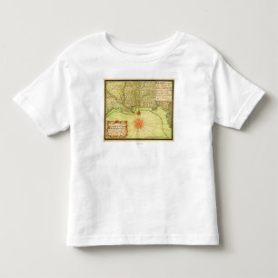 Camiseta Infantil Costa do golfo do mapa unido de StatesPanoramic