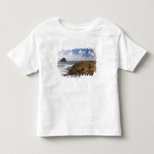 Camiseta Infantil Costa do Pacífico rochosa de Oregon na cidade