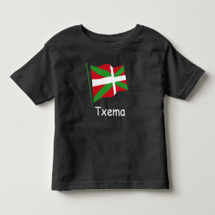 Camiseta Infantil Costume, bandeira nacional do país Basque,