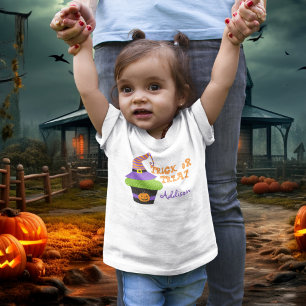 Camiseta Infantil Costume do cupcake da doçura ou travessura