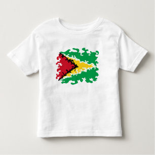Camiseta Infantil Costume Funky da bandeira de Guyana