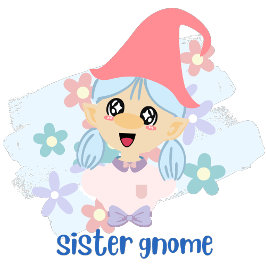 Camiseta Infantil Cota de Texto Gnome da Irmã Cor-de-Rosa Escuro com