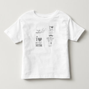 Camiseta Infantil Cotações de Texto Inscritas na Família Design