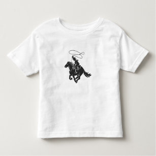 Camiseta Infantil Cowboy correndo de cavalo com lasso