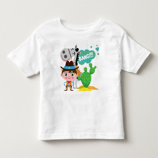 Camiseta Infantil Cowboy e Cavalo (Frente)