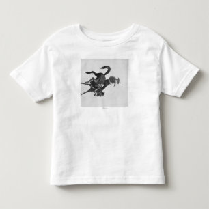Camiseta Infantil Cowboy Ned Coy Riding Bucking Bronco nomeado