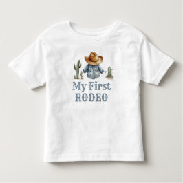 Camiseta Infantil Cowboy Primeiro Rodeo Aniversário