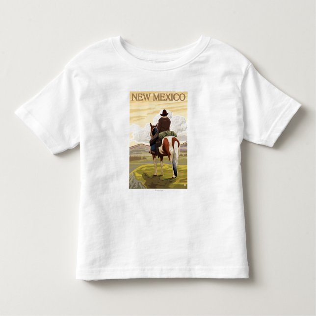 Camiseta Infantil Cowboy (View from Back)Novo México (Frente)
