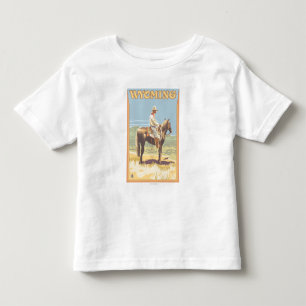 Camiseta Infantil Cowboy (Vista lateral)Wyoming
