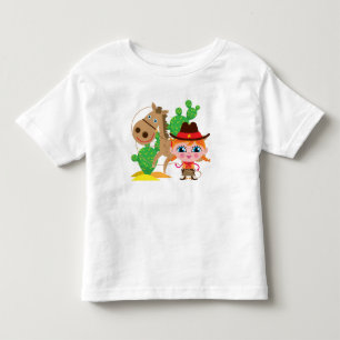 Camiseta Infantil Cowgirl e Horse