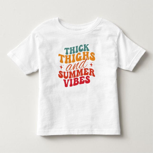 Camiseta Infantil Coxas grossas e víblias de verão na praia Grocery (Frente)
