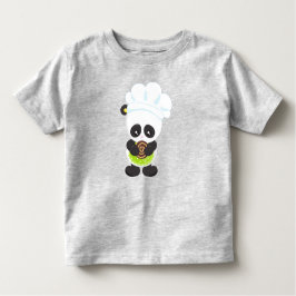Camiseta Infantil Cozinhar Panda, Panda Baking, Panda Com Biscoito