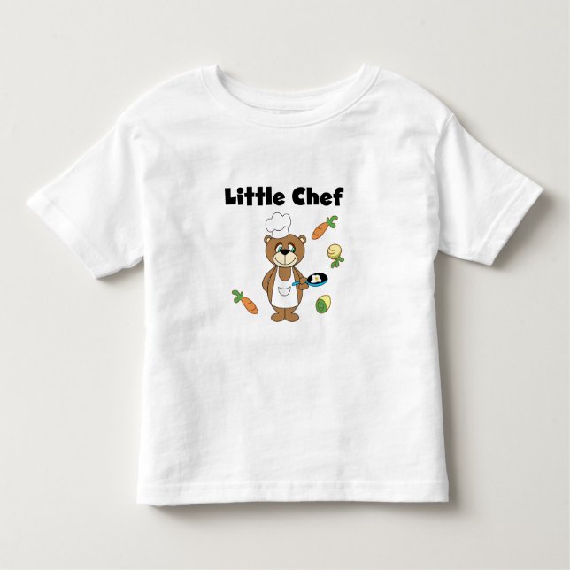 Camiseta Infantil Cozinheiro chefe pequeno do urso de ursinho (Frente)