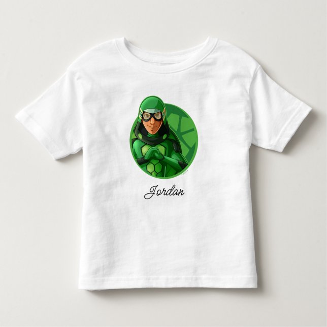 Camiseta Infantil Crachá Verde Carapaça (Frente)