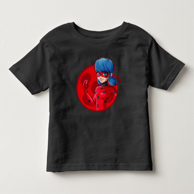 Camiseta Infantil Crachá Vermelho Ladybug (Frente)
