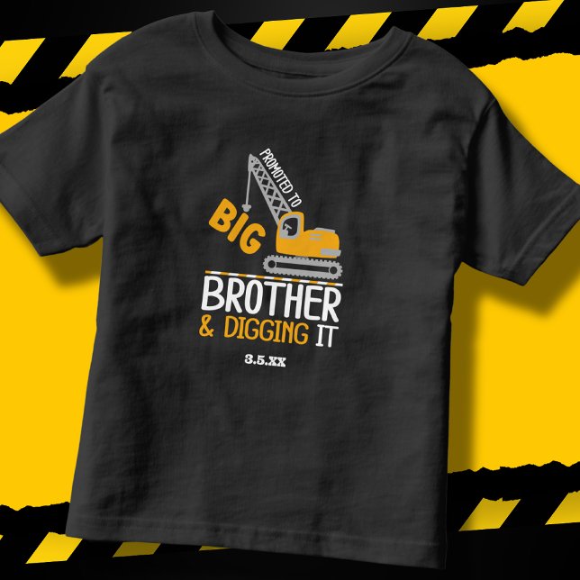 Camiseta Infantil Crane de Construção Big Brother cavando v2 (Criador carregado)