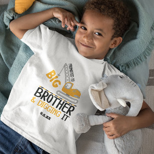 Camiseta Infantil Crane de Construção Grande Irmão Escavando