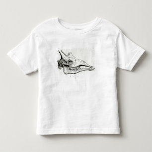 Camiseta Infantil Crânio de um girafa