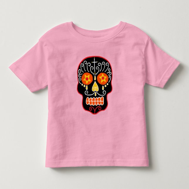 Camiseta Infantil Crânio Negro (Frente)
