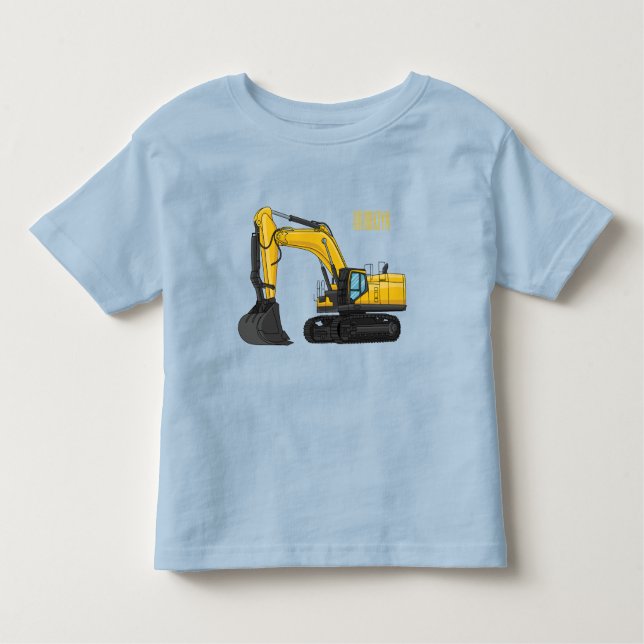 Camiseta Infantil Crawler excavator cartoon illustration (Frente)