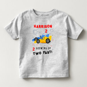 Camiseta Infantil Crescendo Dois Carros De Corrida Rápida Para Crian