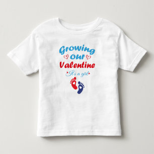 Camiseta Infantil Crescendo nosso Namorados É uma menina nova gravid
