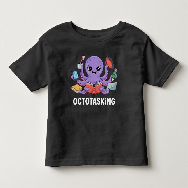 Camiseta Infantil Criação de Octotasking no Modo Multitarefa (Frente)