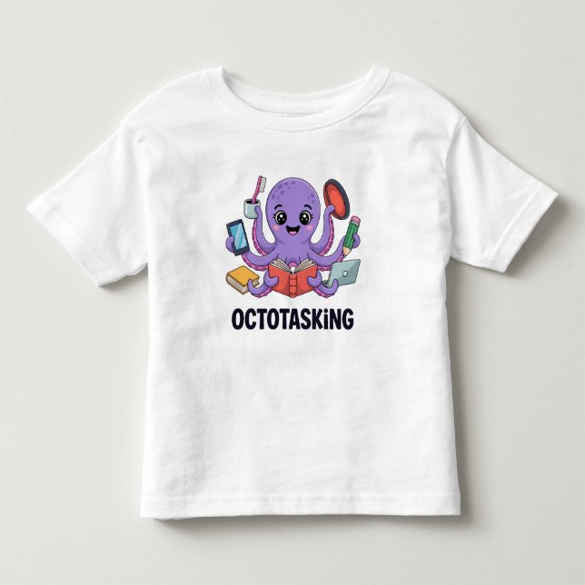 Camiseta Infantil Criação de Octotasking no Modo Multitarefa (Frente)