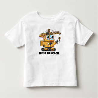 Camiseta Infantil Criado para chegar - Design de grua de construção
