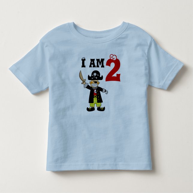 Camiseta Infantil Criador de dois anos (pirata) (Frente)