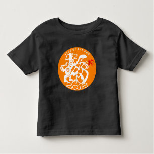 Camiseta Infantil Criança 2018 chinesa do ano novo de Papercut do