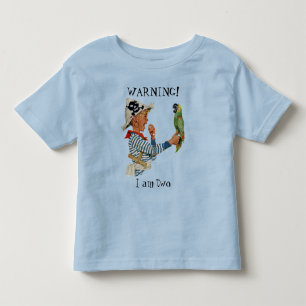 Camiseta Infantil Criança Antiga, Menino Brincando de Papagaio Pirat