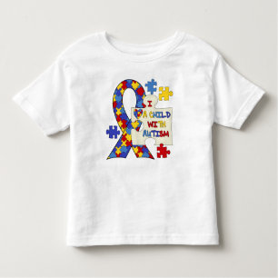 Camiseta Infantil Criança com a fita da consciência do autismo