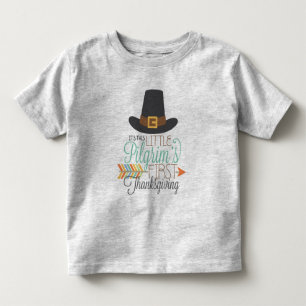 Camiseta Infantil Criança de Primeira Ação de Graças de Little P