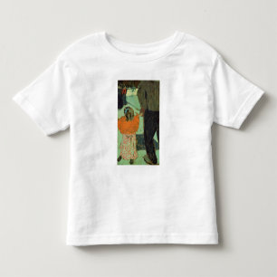 Camiseta Infantil Criança vestindo um cachecol vermelho, c. 1891