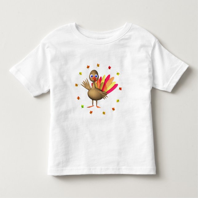 Camiseta Infantil Crianças - Ação de Graças Bebê Turquia (Frente)