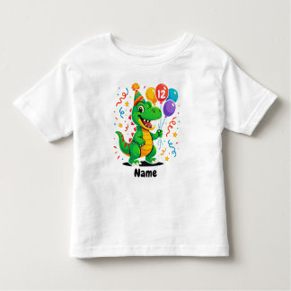 Camiseta Infantil Crianças de Dino de aniversário de lindos personal