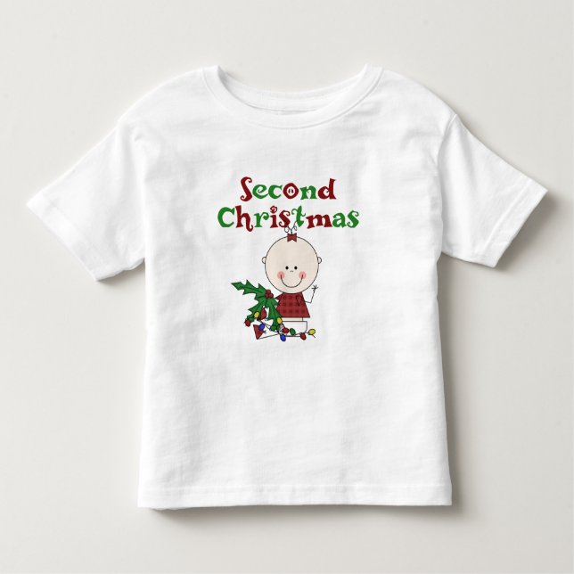 Camiseta Infantil Crianças de Natal de segundo Feriados de Bebê (Frente)