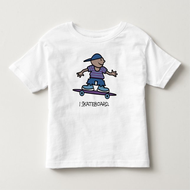 Camiseta Infantil Crianças de skate (Frente)