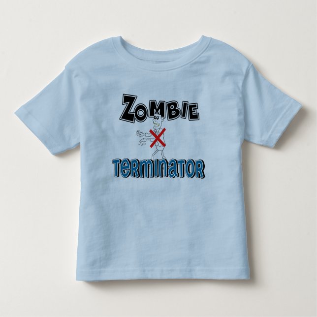 Camiseta Infantil Crianças do Terminador Zombie Divertido (Frente)