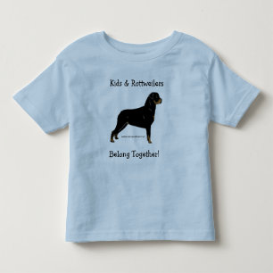 Camiseta Infantil Crianças e Rottweilers se unem!
