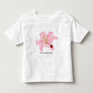 Camiseta Infantil Crianças Enxertam aquarela em Flor Liloso Rosa