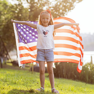 Camiseta Infantil Crianças "O Patriota Mais Pequeno de Deus" 4º de j