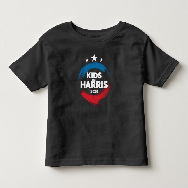 Camiseta Infantil Crianças Para Harris Presidente Kids Love Kamala H (Frente)