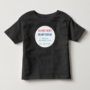 Camiseta Infantil Crianças Personalizadas Não Me Alimente De Alert