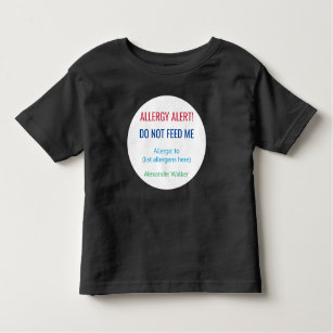 Camiseta Infantil Crianças Personalizadas Não Me Alimente De Alerta 