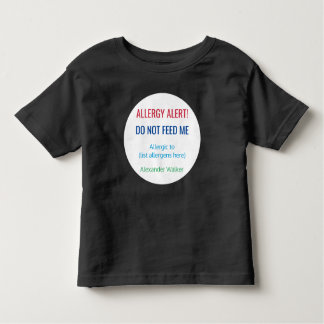 Camiseta Infantil Crianças Personalizadas Não Me Alimente De Alerta