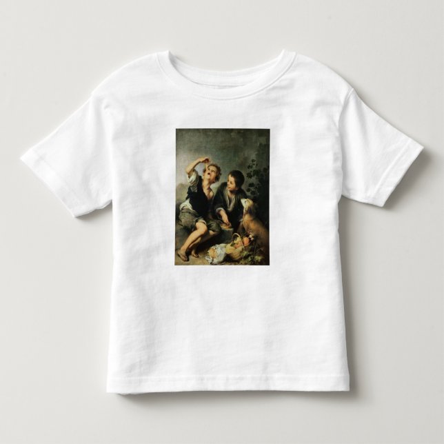 Camiseta Infantil Crianças que comem uma torta, 1670-75 (Frente)