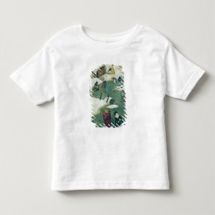 Camiseta Infantil Crianças que jogam no rio congelado