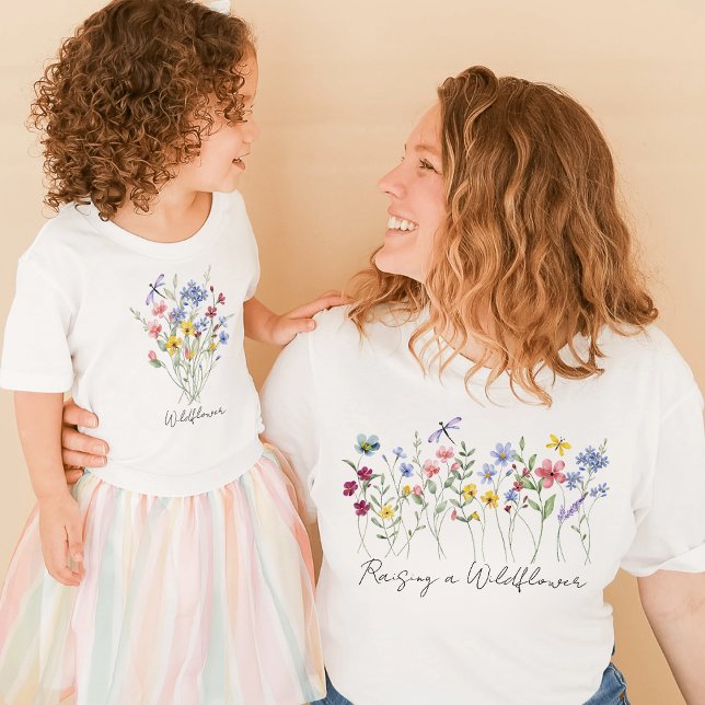 Camiseta Infantil Criando uma flor selvagem | Matança de Filha Mãe (Criador carregado)